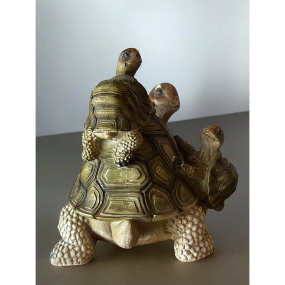 Mother Turtle Figurine With Babies Realistic Resin Sculpture For Home Décor - Picture 4 of 8